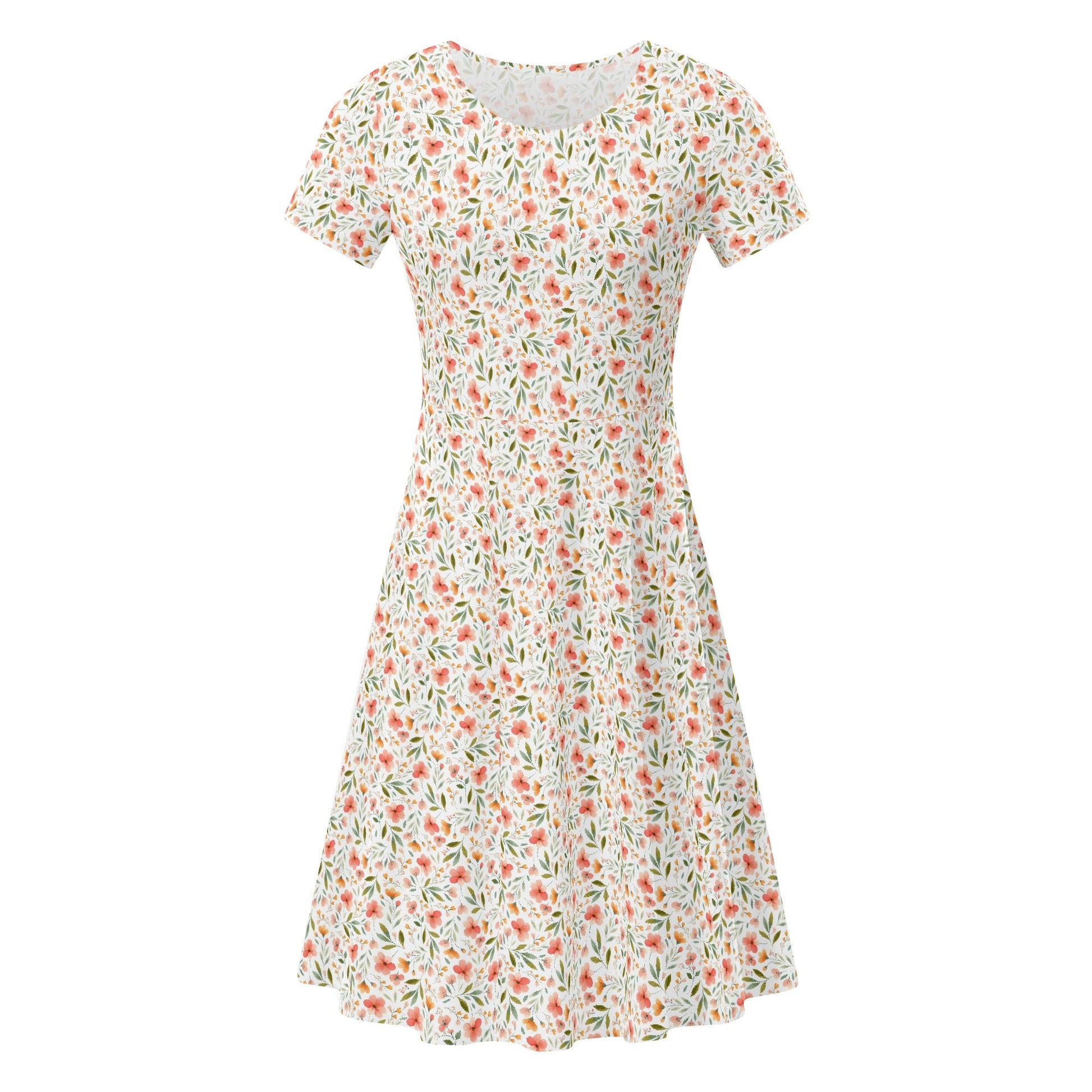 Floral dress on a white background