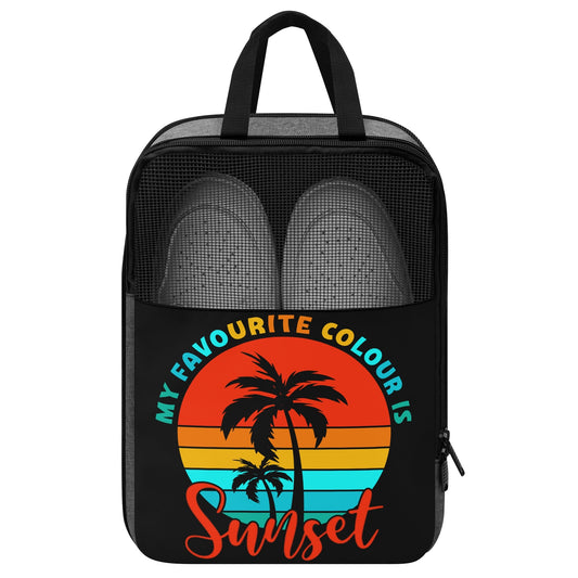 My Favourite Colour is Sunset | Compressing Shoe Storage Bag – Travel & Home Shoe Organizer – Durable & Lightweight