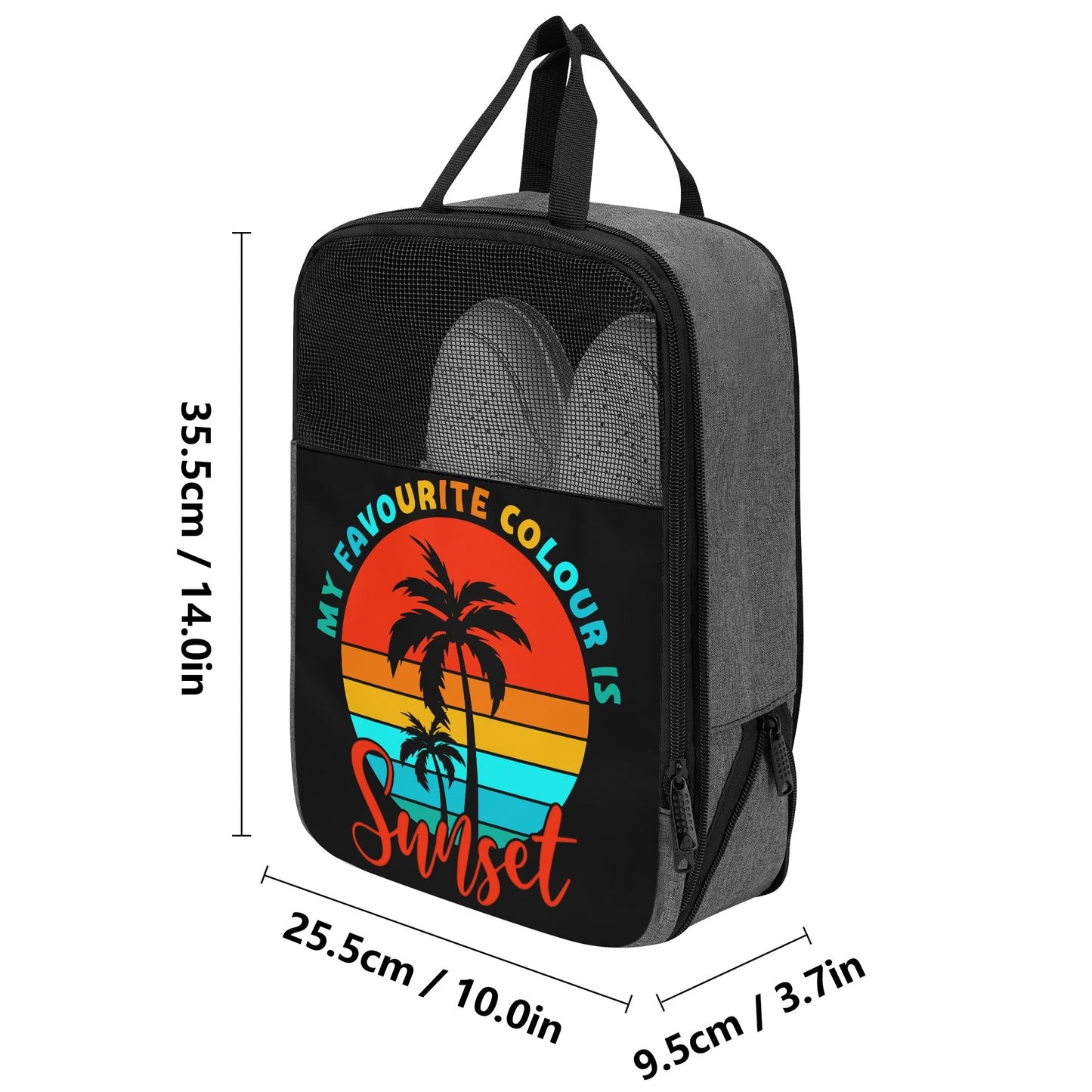 My Favourite Colour is Sunset | Compressing Shoe Storage Bag – Travel & Home Shoe Organizer – Durable & Lightweight