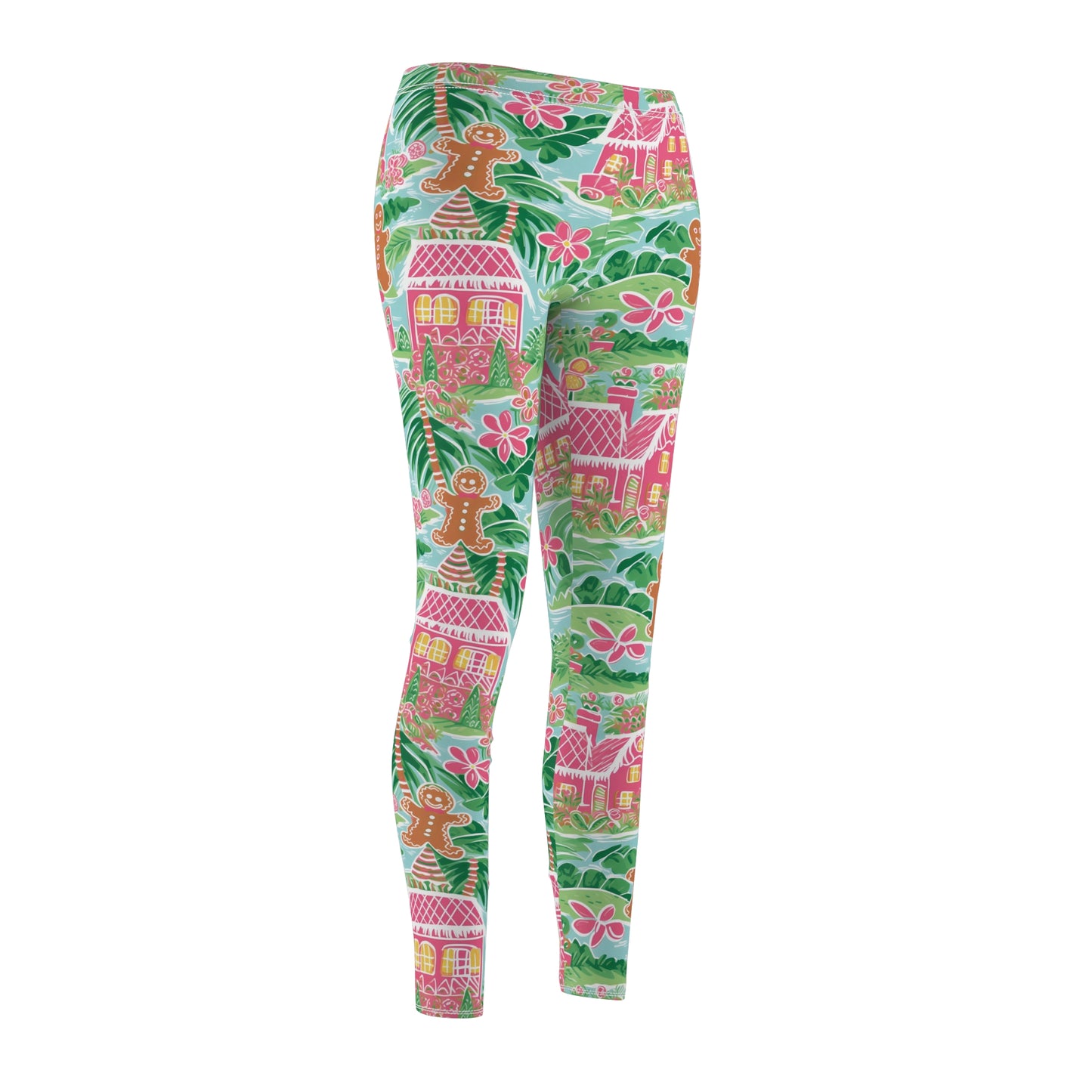 Christmas in the Tropics - Women's Cut & Sew Casual Leggings