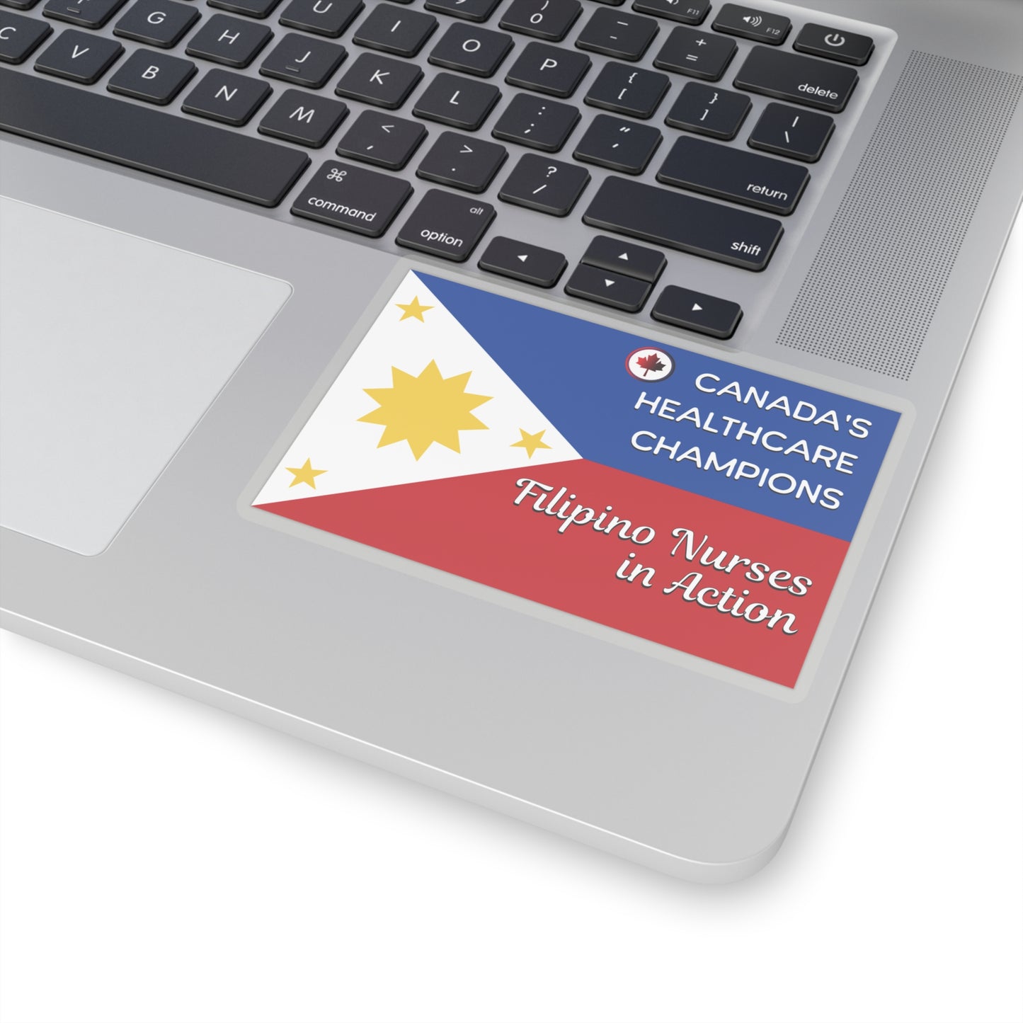 Filipino Nurses in Canada: Patriotic Tribute Sticker with Maple Leaf Accent Kiss-Cut Stickers