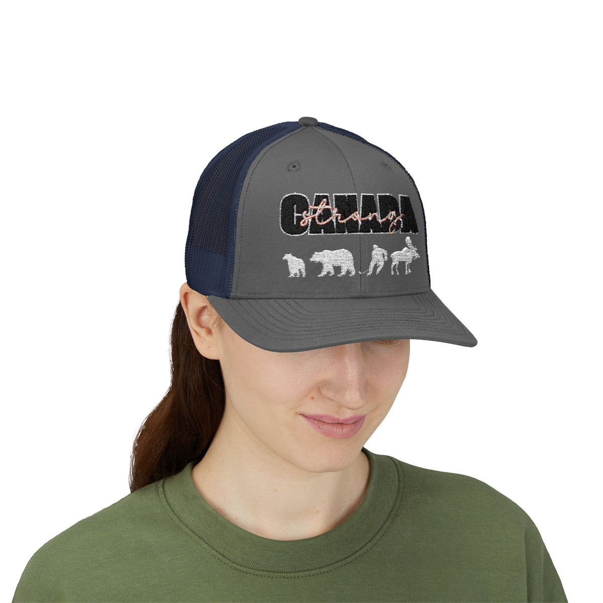 Canada Strong | Snapback Trucker Cap - White