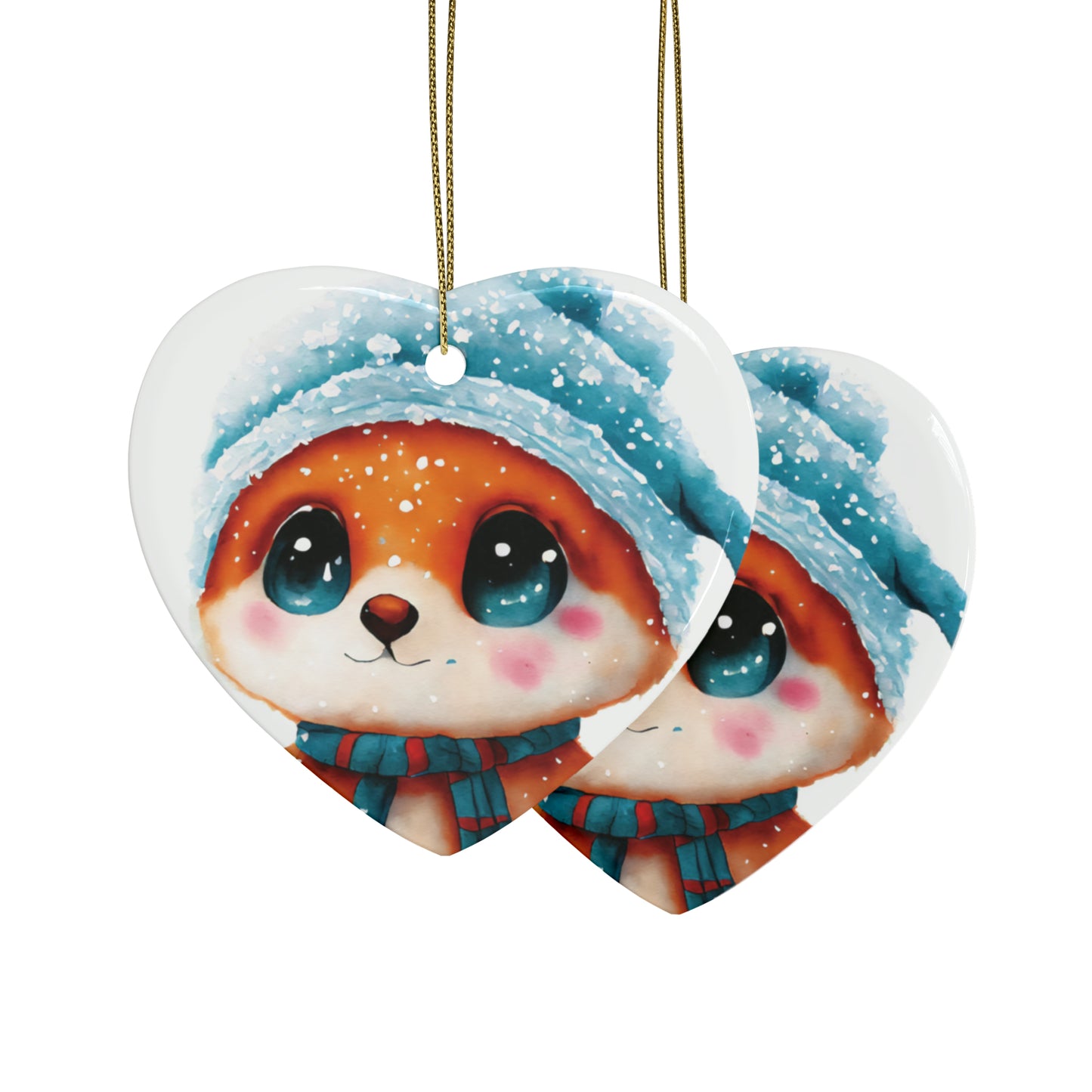 Woodland Creature | Ceramic Christmas Ornaments (1pcs, 5pcs, 10pcs, 20pcs) - 4