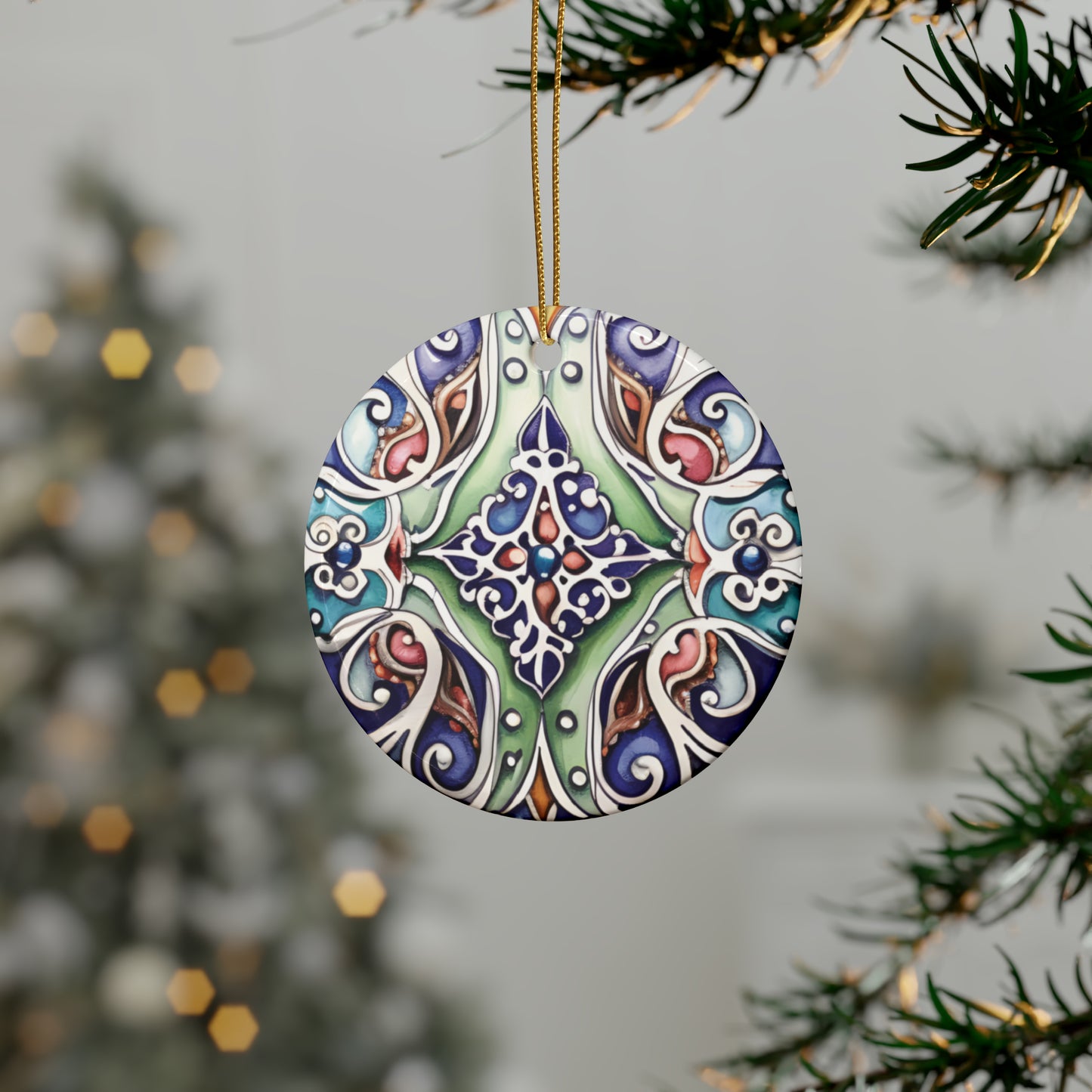 Multicolour Bead Flair Ceramic Christmas Ornaments (1pcs, 5pcs, 10pcs, 20pcs)