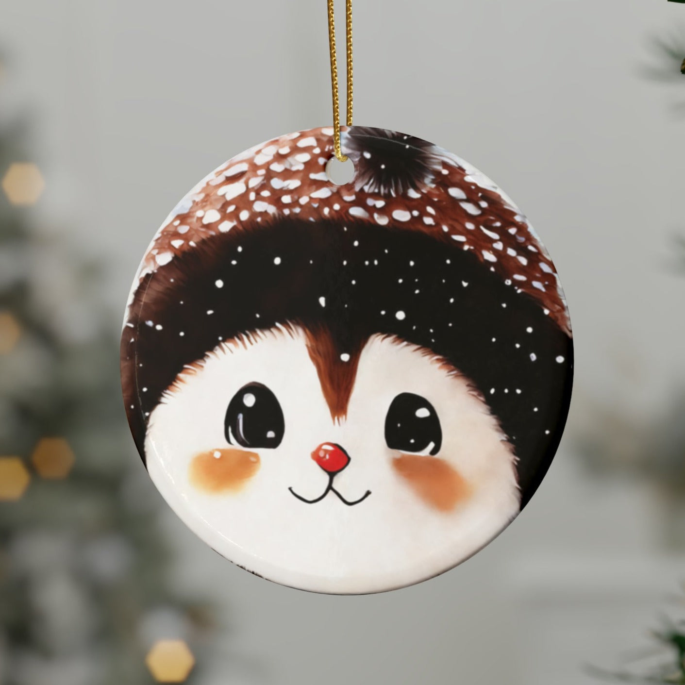 Woodland Creature | Ceramic Christmas Ornaments (1pcs, 5pcs, 10pcs, 20pcs) - 7