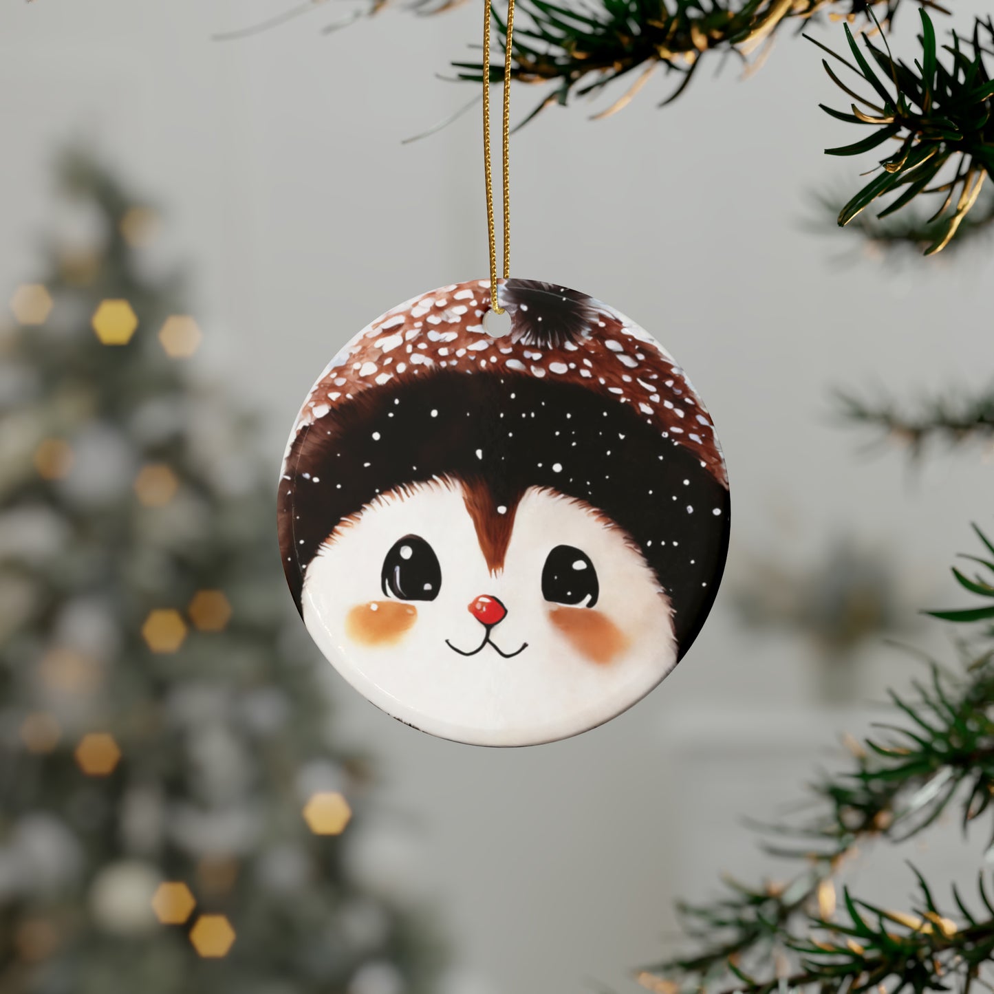 Woodland Creature | Ceramic Christmas Ornaments (1pcs, 5pcs, 10pcs, 20pcs) - 7