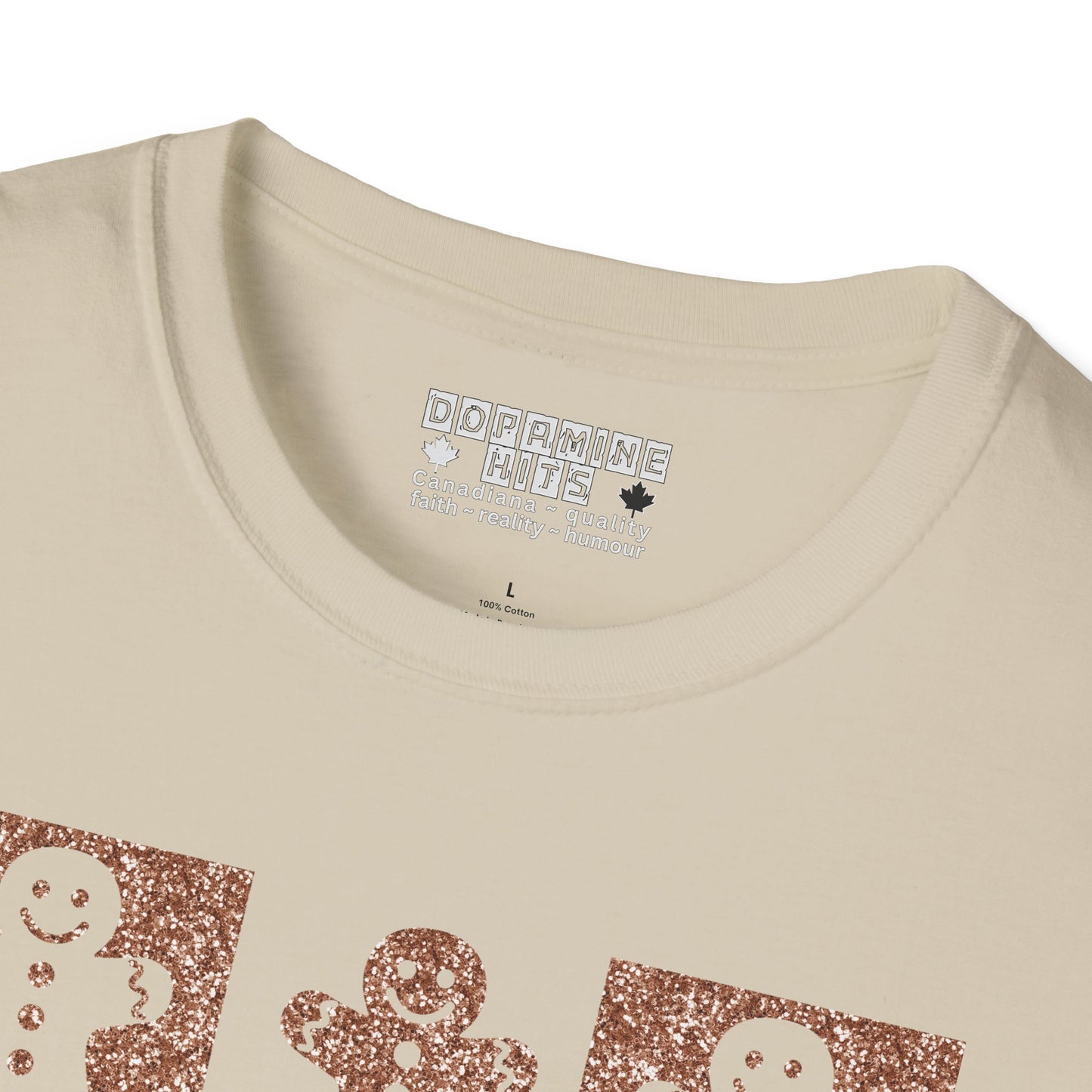 Glittery Gingerbread Men | Popular Softstyle Unisex Christmas T-Shirt