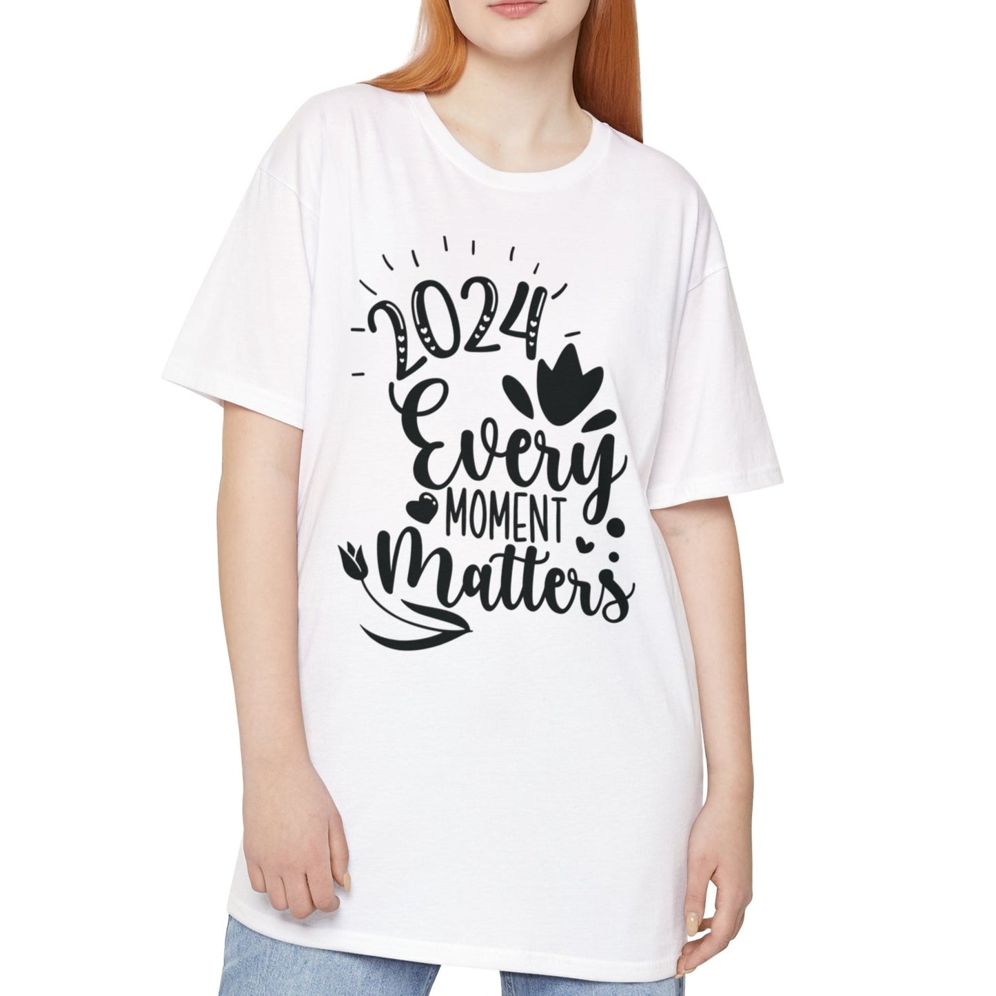 In 2024, Every Moment Matters -  Unisex Long Body Urban Street Tee - New Years T-shirt