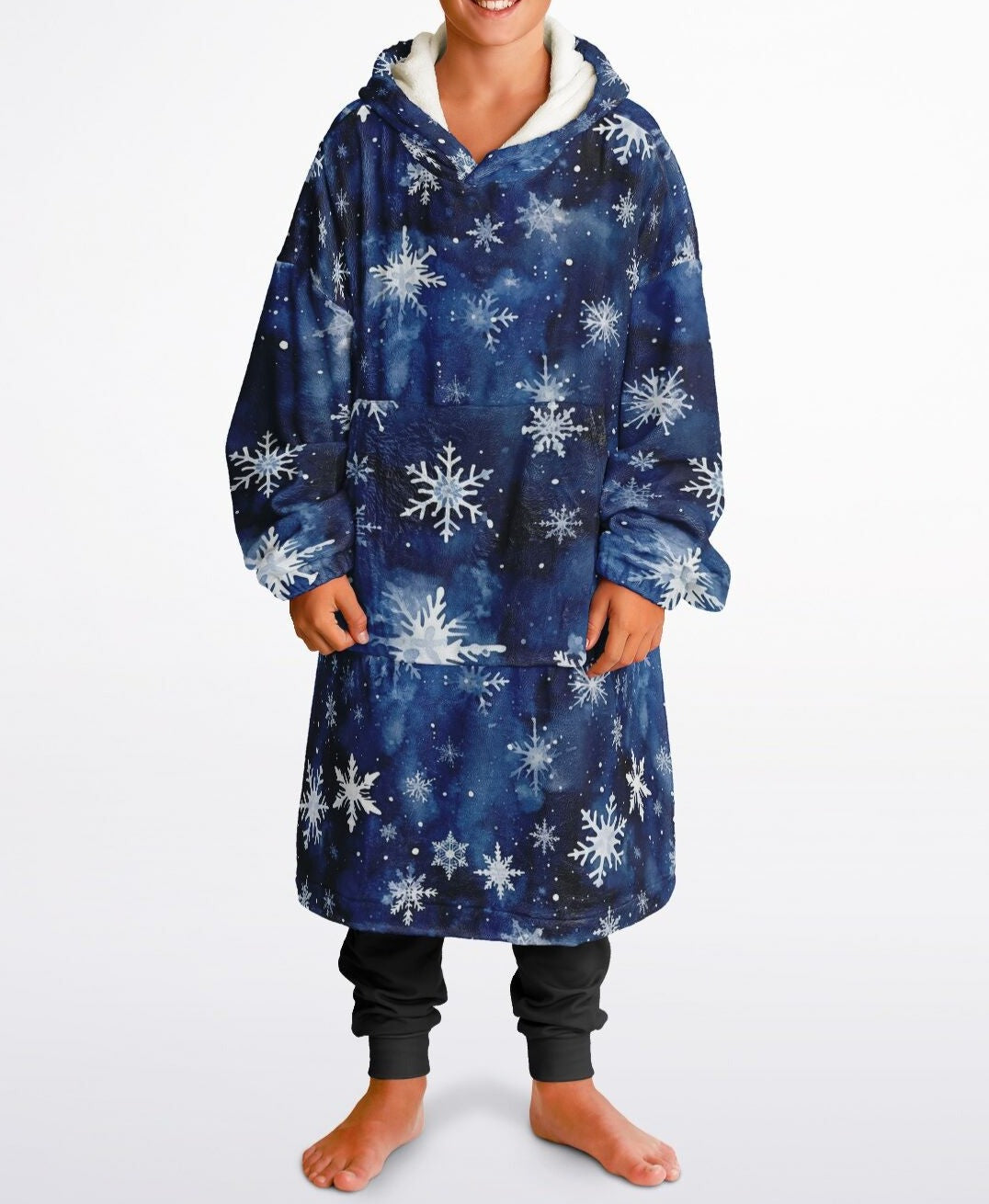 Snowflakes in the Night Sky - Youth Snug Hoodie Gift for Everyone on your List