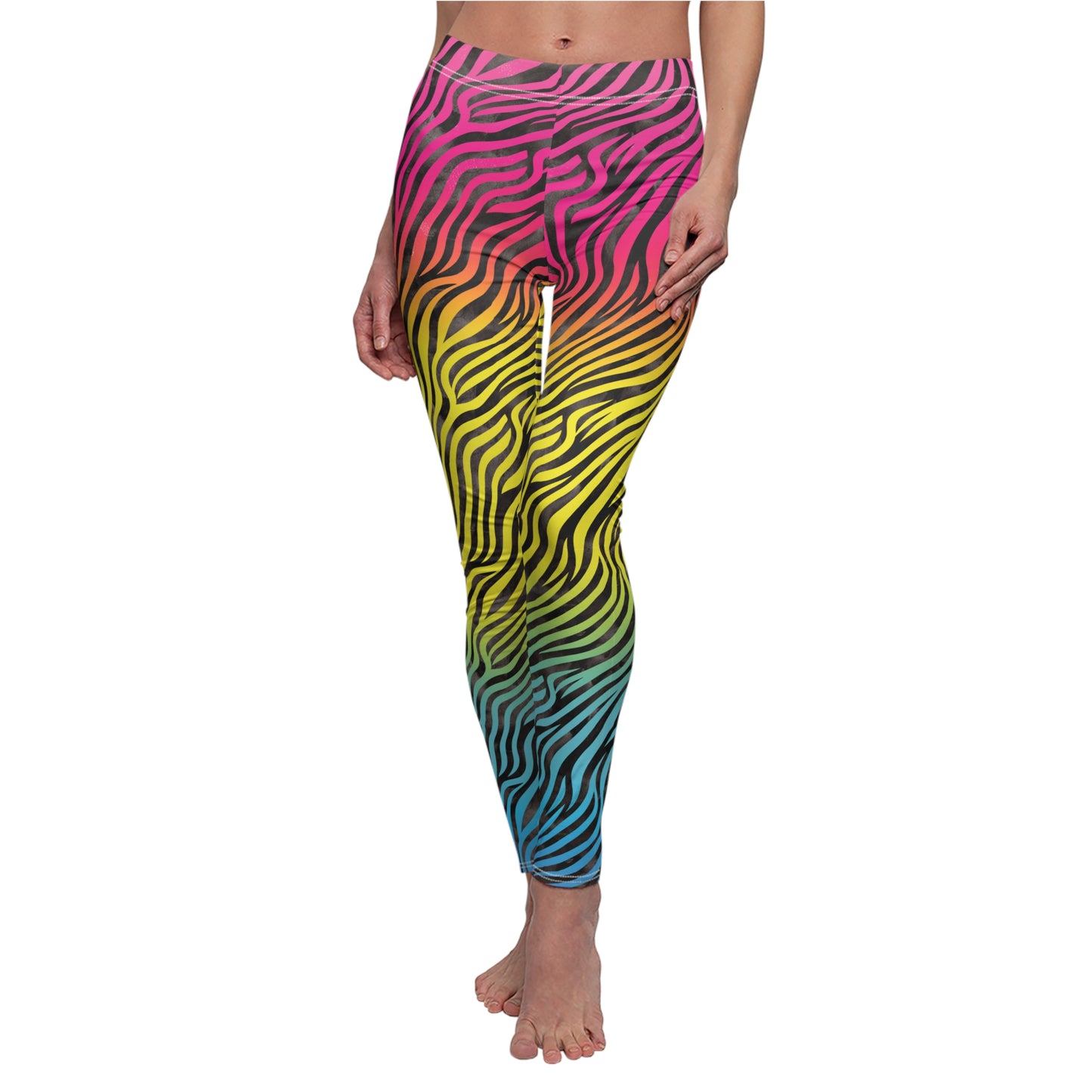 Zebra Print Neon Leggings