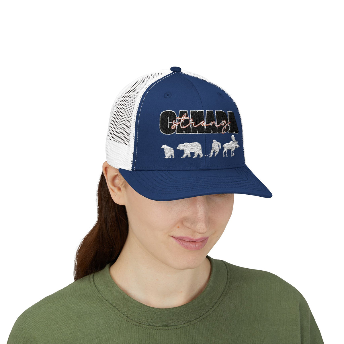 Canada Strong | Snapback Trucker Cap - White