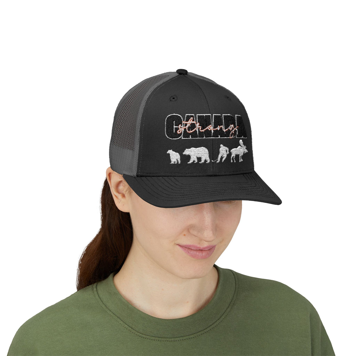Canada Strong | Snapback Trucker Cap - White