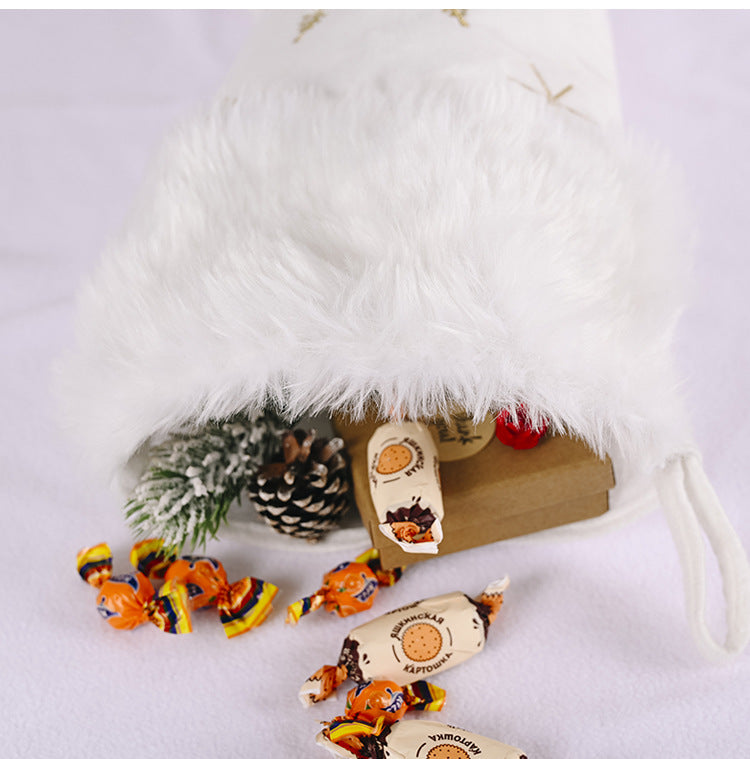 Pearl Snowflake | Luxury Christmas Stockings - Plush Holiday Decorations