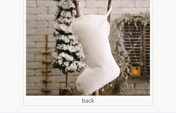 Pearl Snowflake | Luxury Christmas Stockings - Plush Holiday Decorations