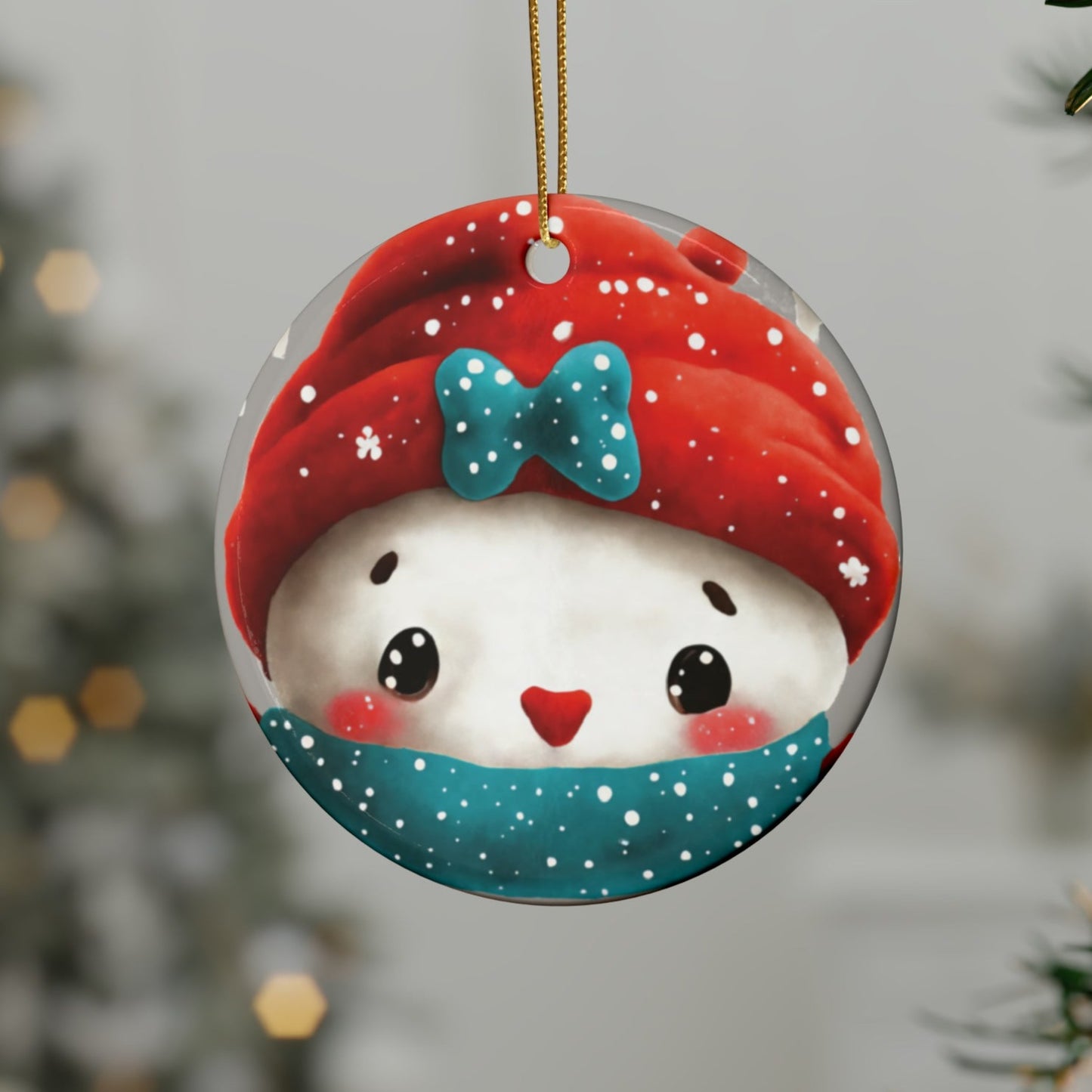 Woodland Creature | Ceramic Christmas Ornaments (1pcs, 5pcs, 10pcs, 20pcs) - Design 9