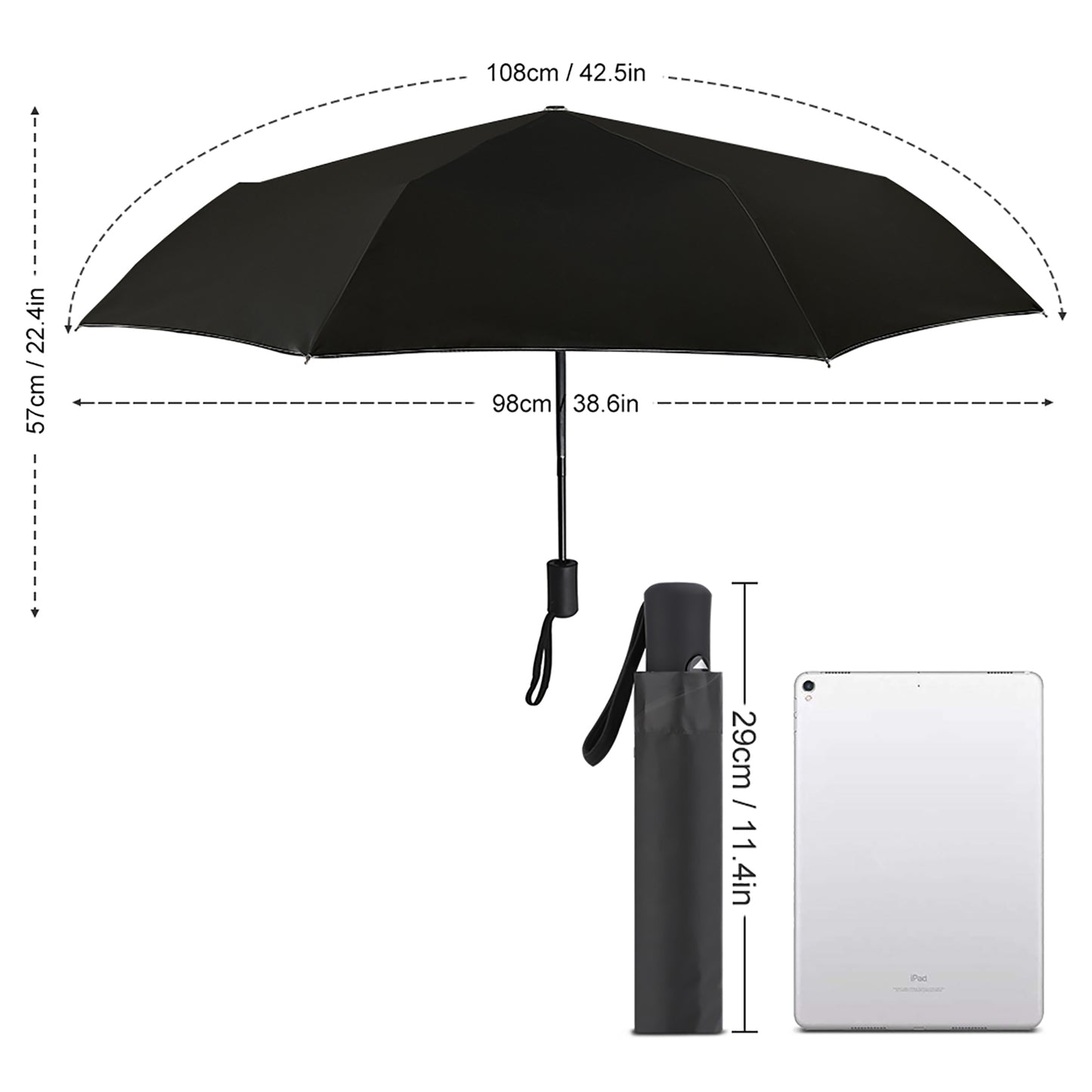 Neon Zebra | Automatic Umbrella with Print Inside - Black Outside