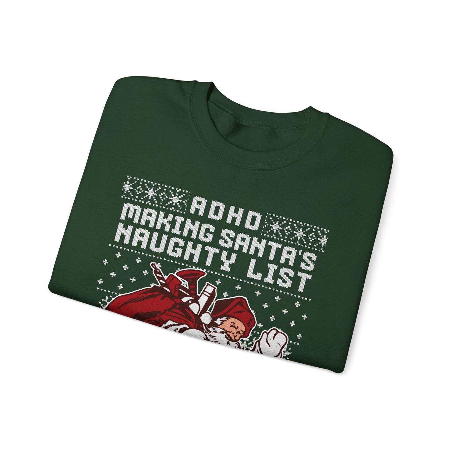 ADHD: Making Santa's Naughty List Since Forever – Unisex Heavy Blend Sweatshirt – Cozy Everyday Warmth
