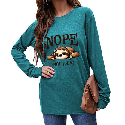 Nope, Not Today – Sloth Long Sleeve Tee for Ultimate Comfort