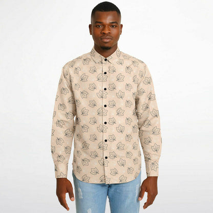 Maple Leaf Neutral Long Sleeve Button Down Shirt