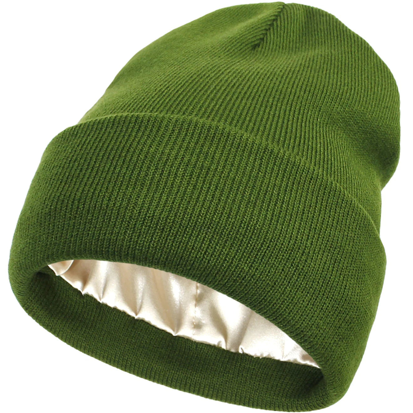 Satin Lined Knitted Toque Beanie – Curly & Dry Hair Protection