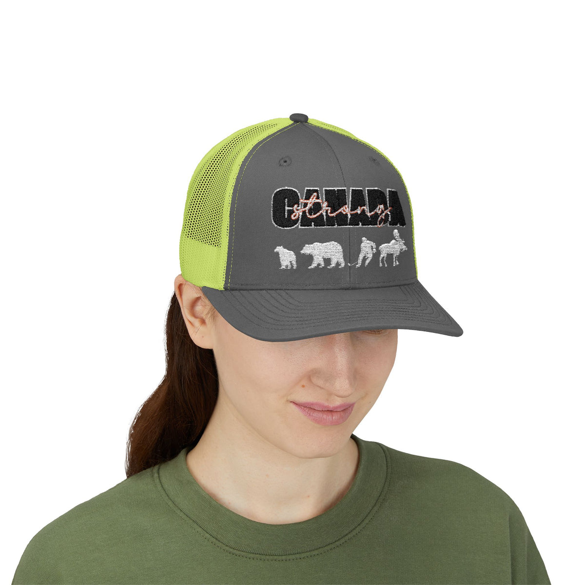 Canada Strong | Snapback Trucker Cap - White