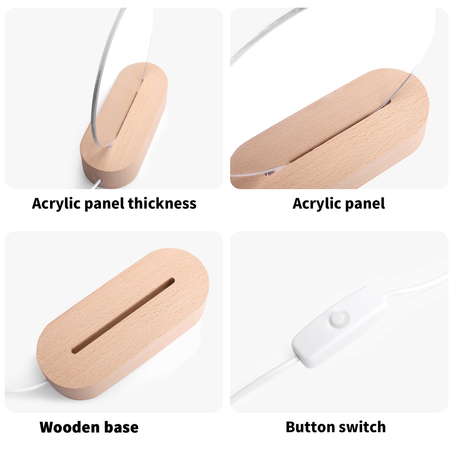 The Lord Is My Shepherd - Christian Acrylic Round Lamp Night Light Home Decor