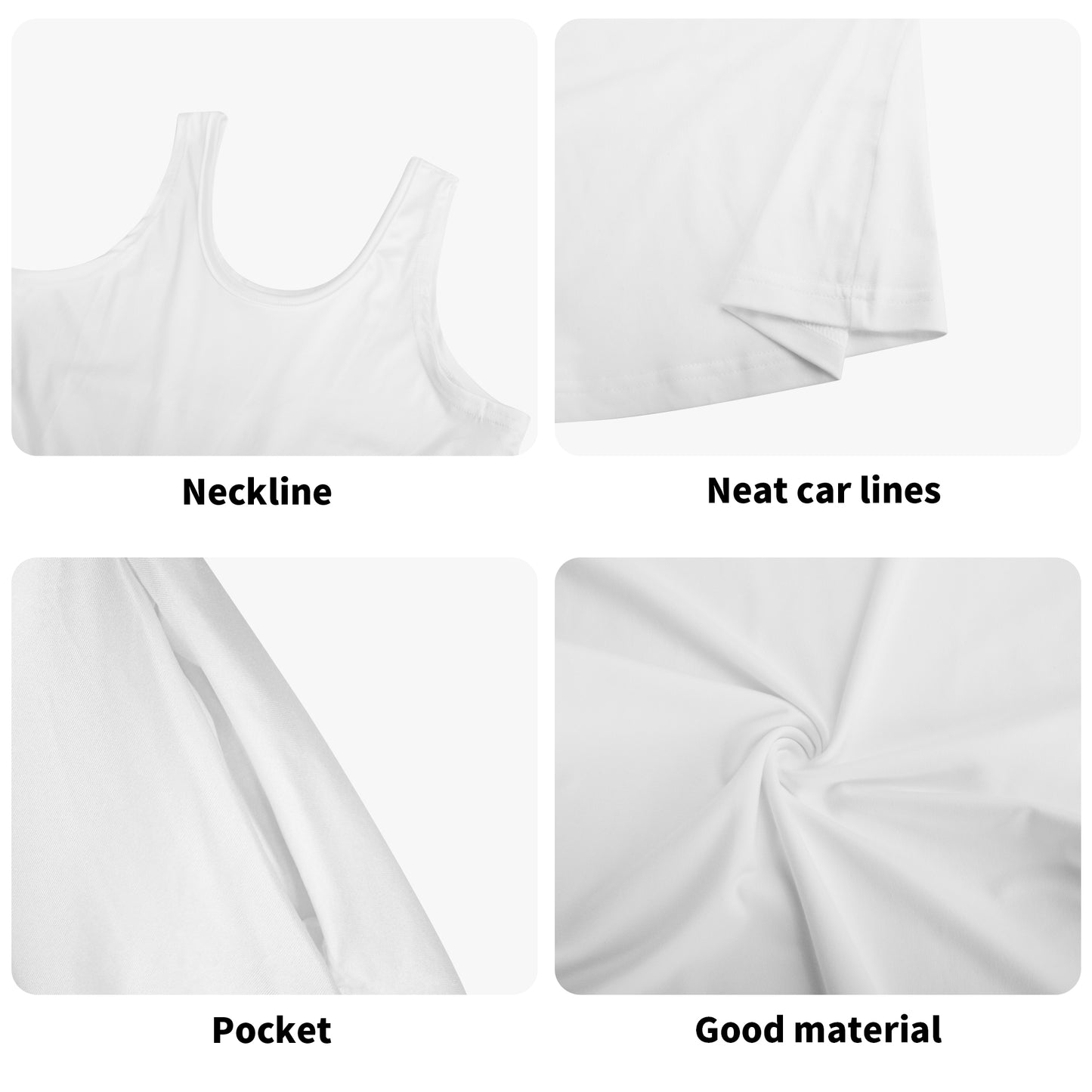 Vintage Florals | Womens Tank Sundress With Pockets - Midi Length