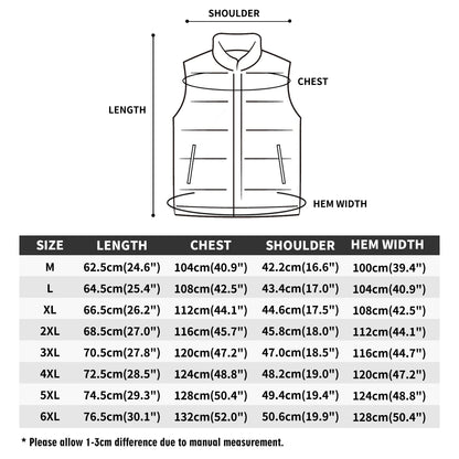 Pastel White Buffalo Plaid Puffer Vest - Unisex, All-Weather Protection with Zip Closure