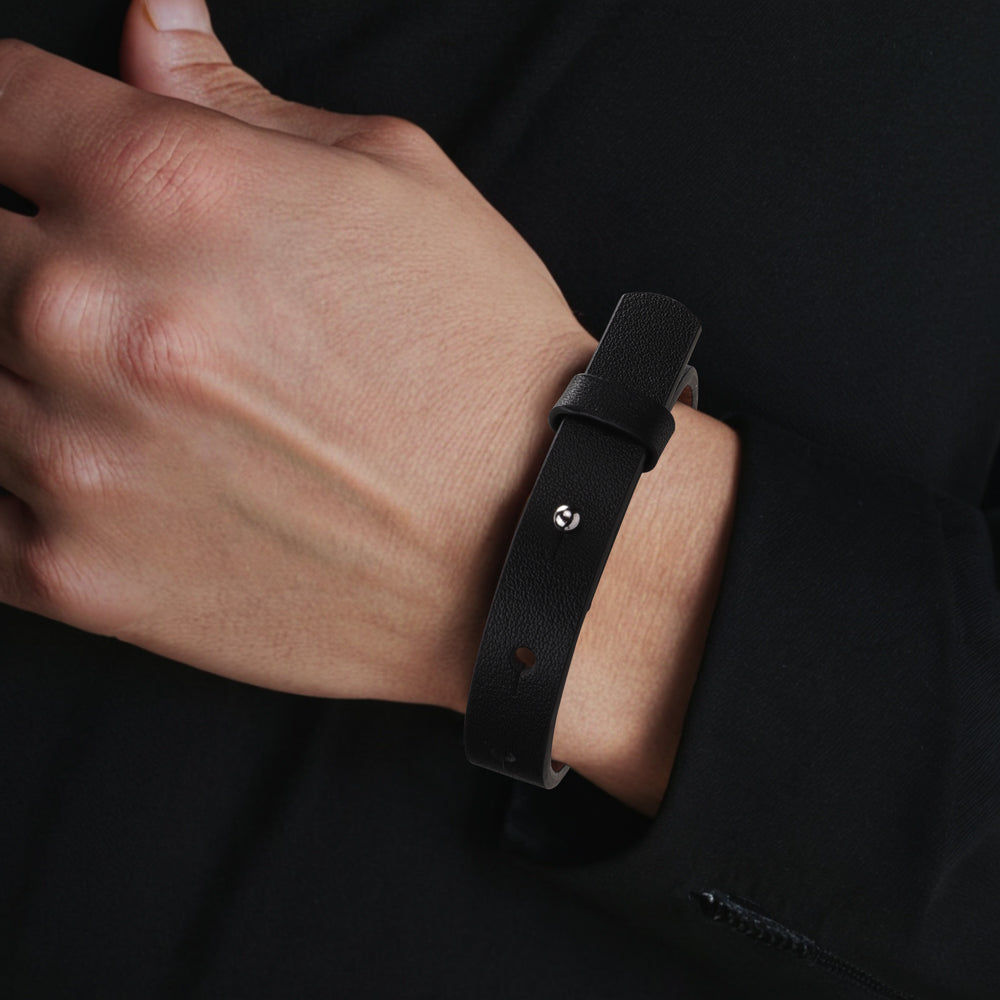 No Compromise | Mens Engraved Cuff Bracelet - Bold Words, Clear Path