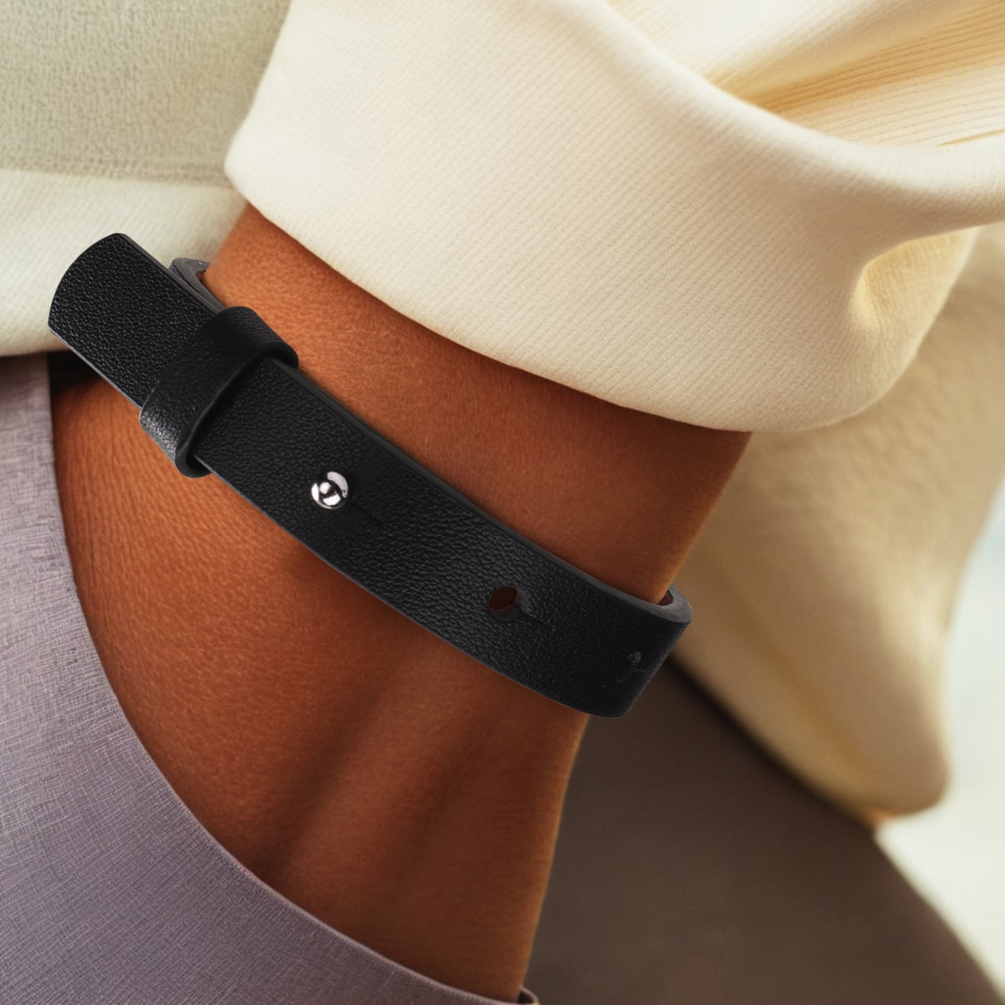 No Compromise | Mens Engraved Cuff Bracelet - Bold Words, Clear Path