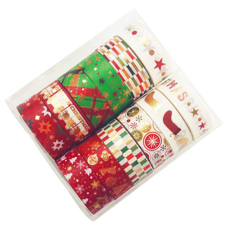12 Rolls of Christmas Washi Tape | 15mm Rolls To Add To Your Collection
