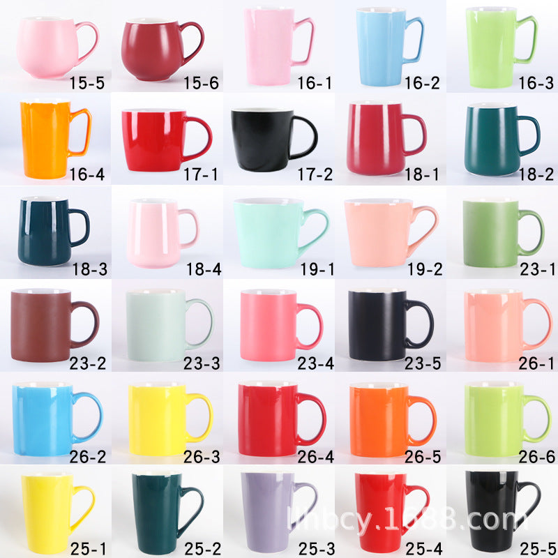 Simple Water Cup Custom Nordic Stall Ceramic Cup Gift Cup Custom INS Mug Lettering Custom Logo