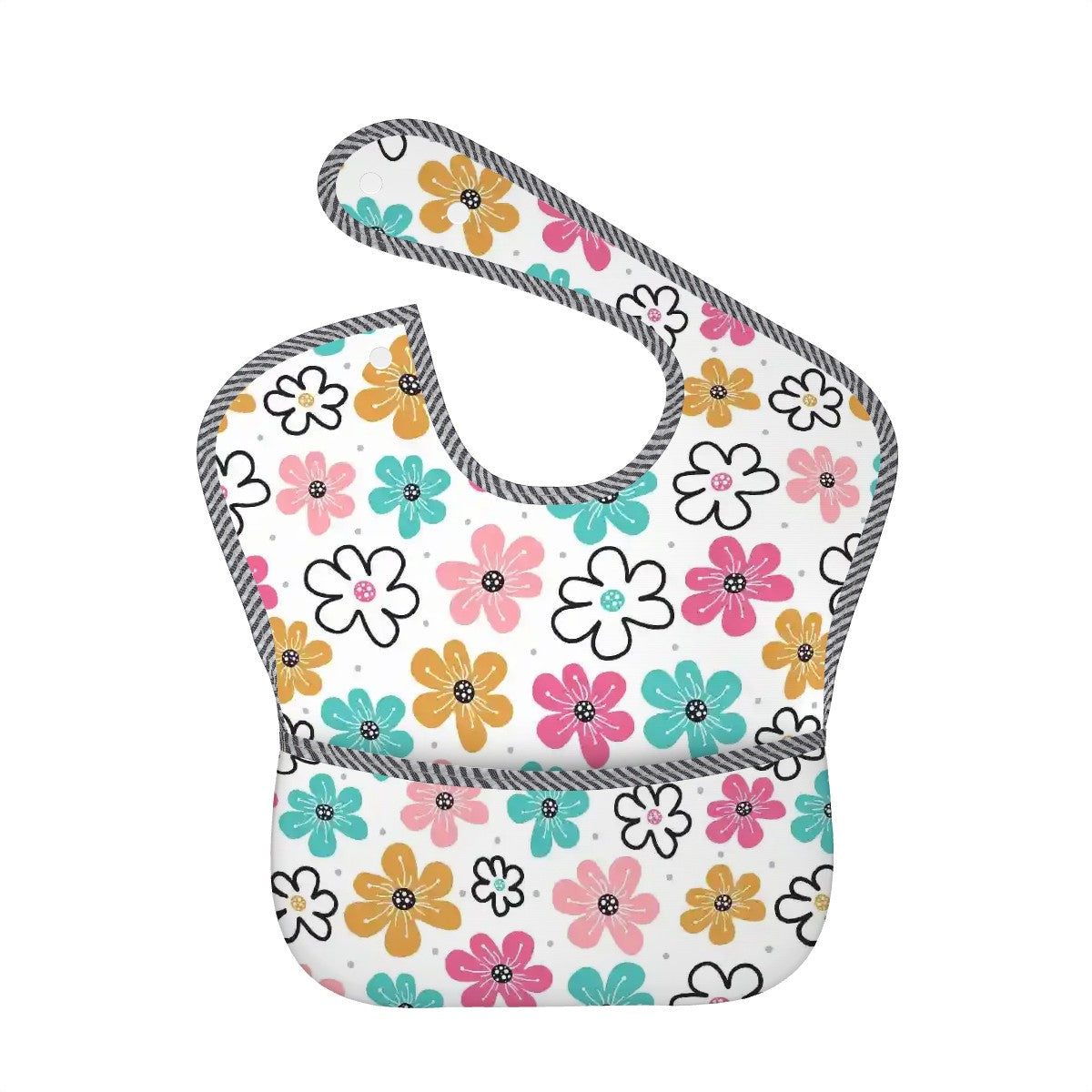 Whimsical Floral Waterproof Baby Bib