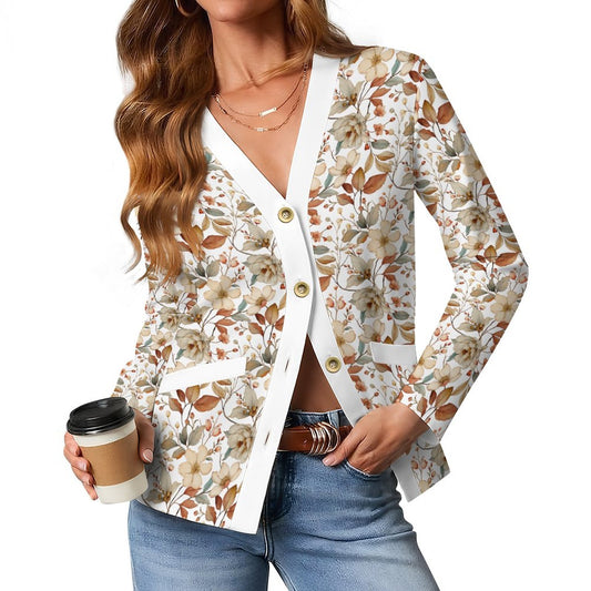 Vintage Cottage Floral | Women's Lightweight Cardigan - Soft Everyday Layer