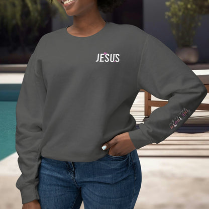 Jesus The Way The Truth & The Life - Unisex Lightweight Crewneck Sweatshirt