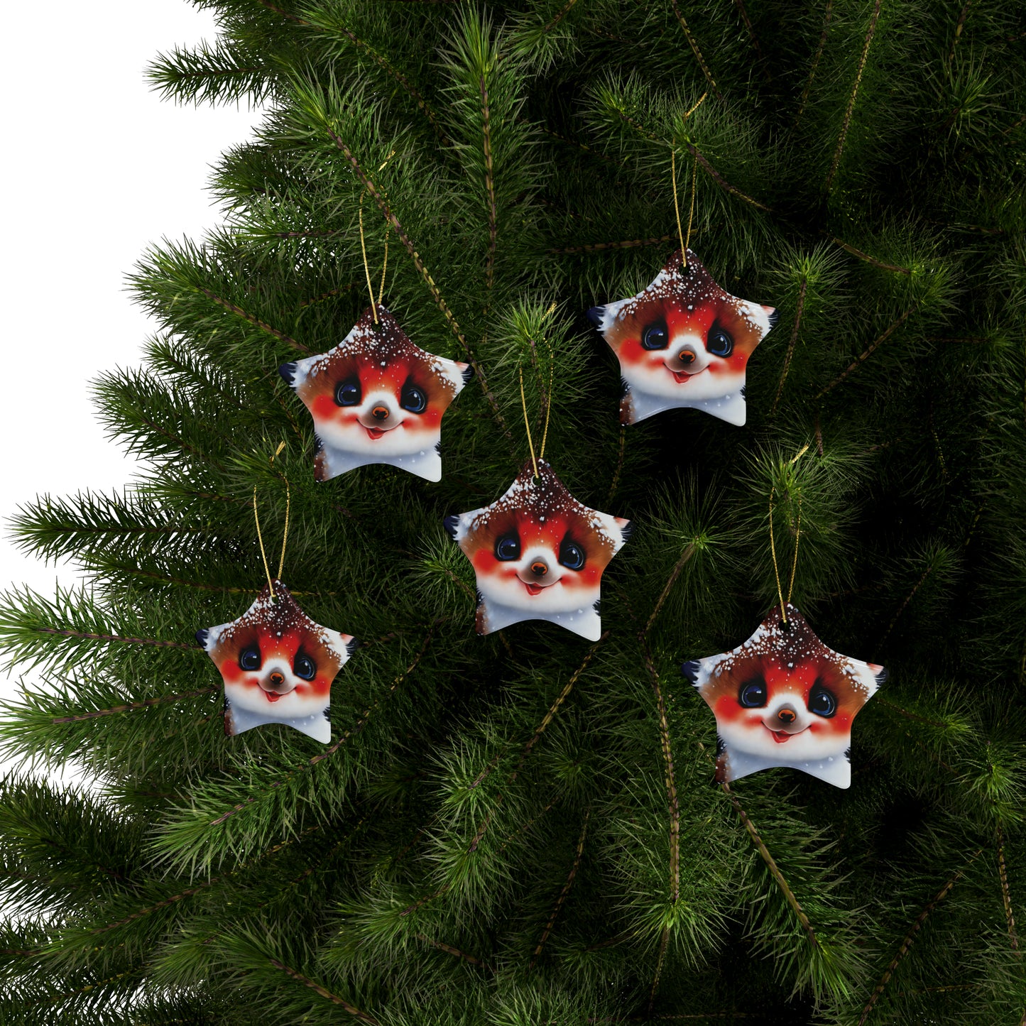 Woodland Creature | Ceramic Christmas Ornaments (1pcs, 5pcs, 10pcs, 20pcs) - 8