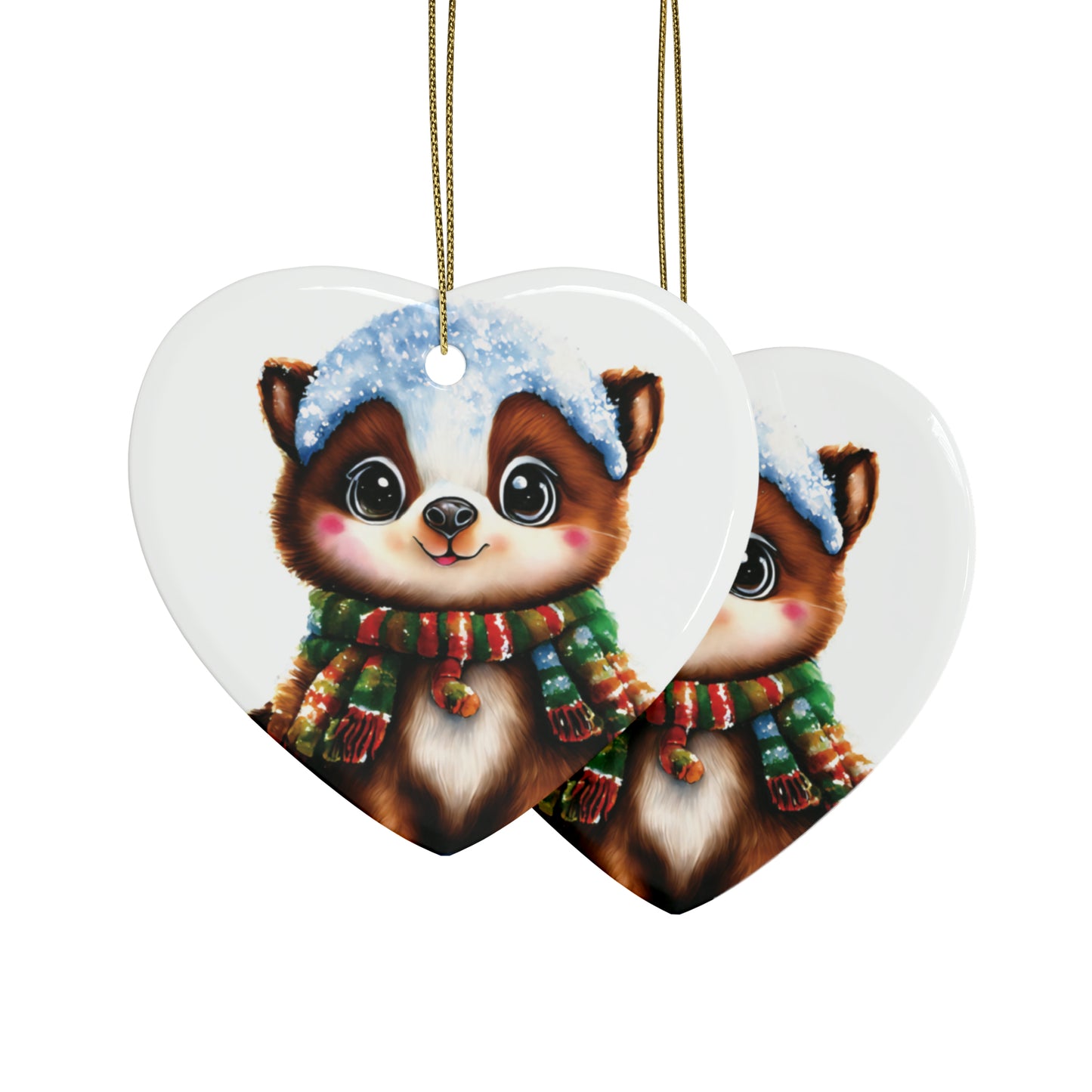 Cute Woodland Creature | Ceramic Christmas Ornaments (1pcs, 5pcs, 10pcs, 20pcs) - 1