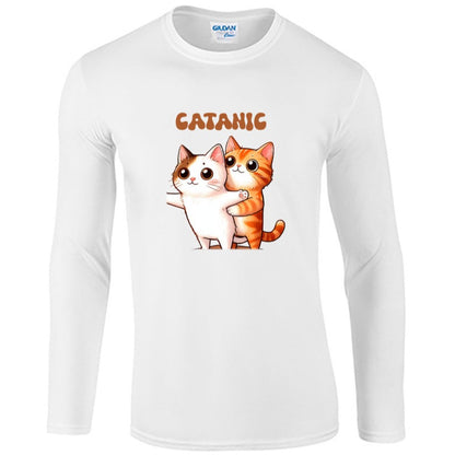 Catanic Cats Women's 100% Cotton Long Sleeve T-Shirt – Fun, Unique, and Comfortable!