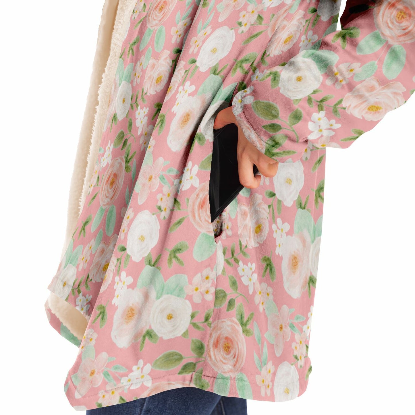 Easy Florals | Microfleece Cloak – Ultra-Soft Warmth & Deep Pockets