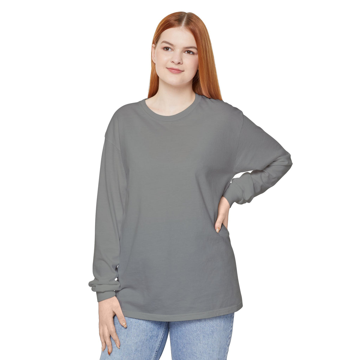 ADHD SQUAD | Unisex Garment-Dyed Long Sleeve Tee - Chaotic Thoughts That Are Constantly Fading Away