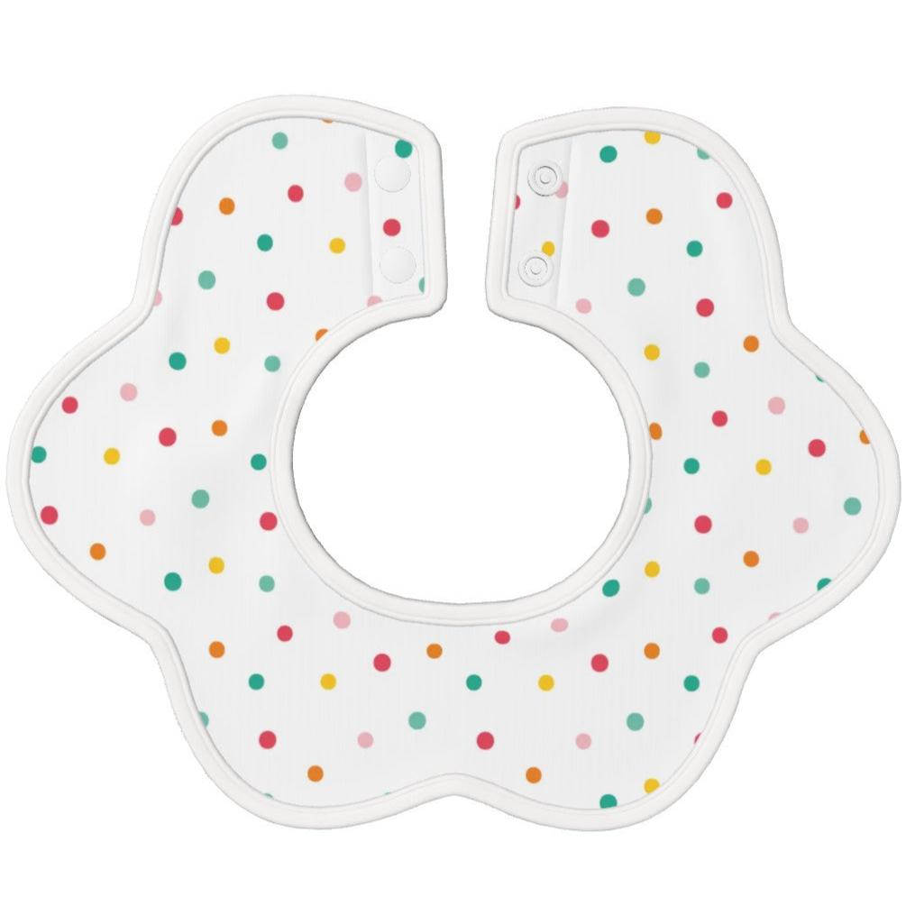 BOHO Festive - Soft Petal-Shaped Reversible Baby Bib – Cotton Comfort for Little Ones