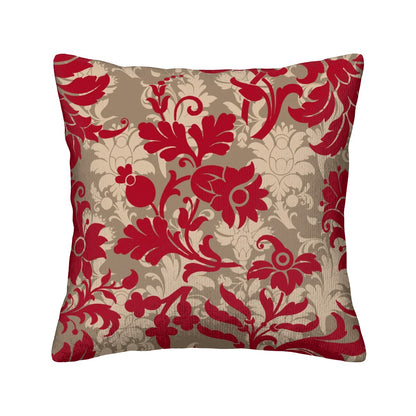 Layered Flower Motif - Corduroy Throw Pillow Cover with Core (Double-Sided Design)