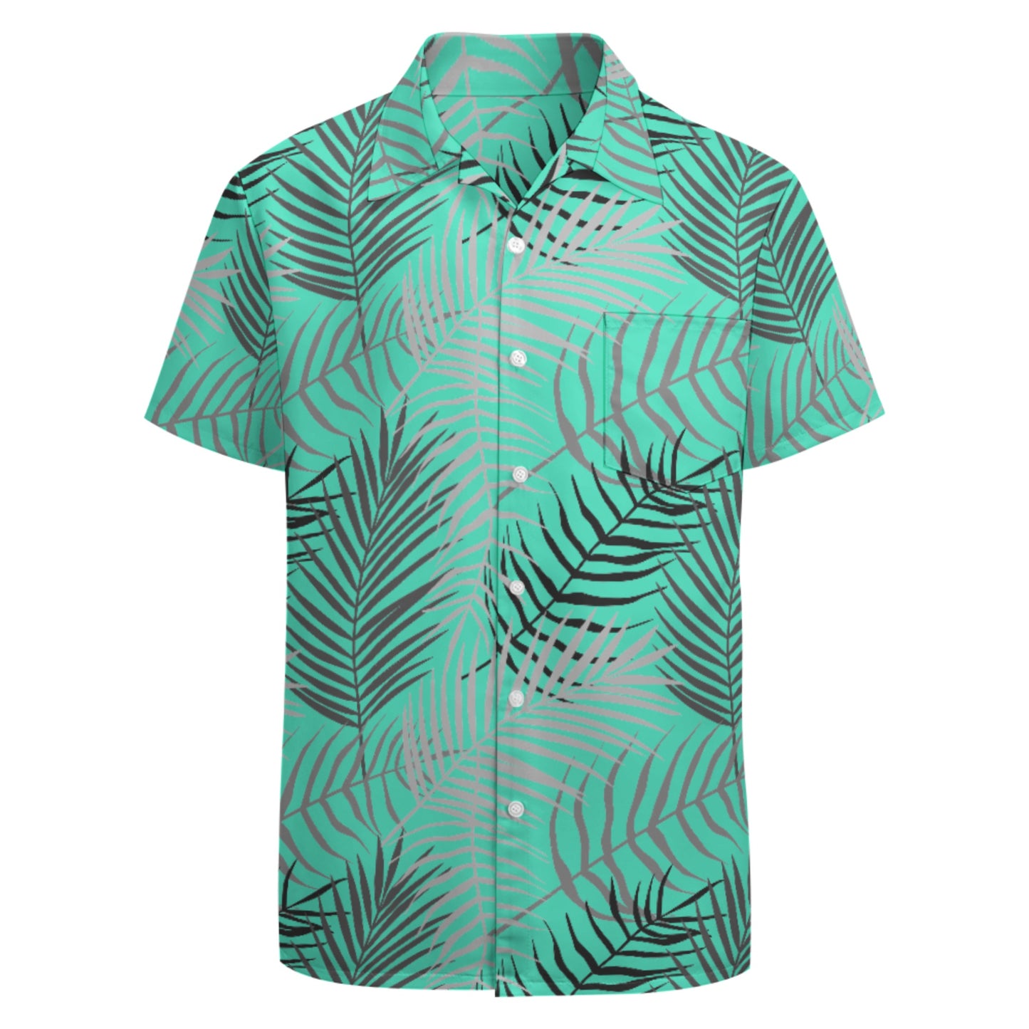 Tropical Fern Button Up Hawaiian Shirt - Perfect for your Summer Getaway!