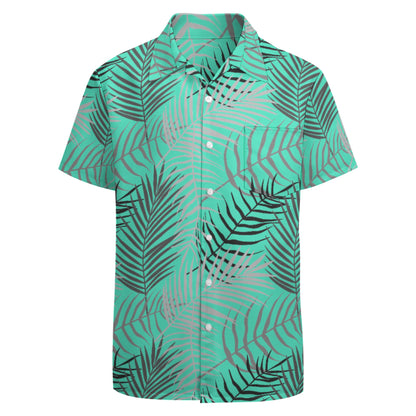 Tropical Fern Button Up Hawaiian Shirt - Perfect for your Summer Getaway!