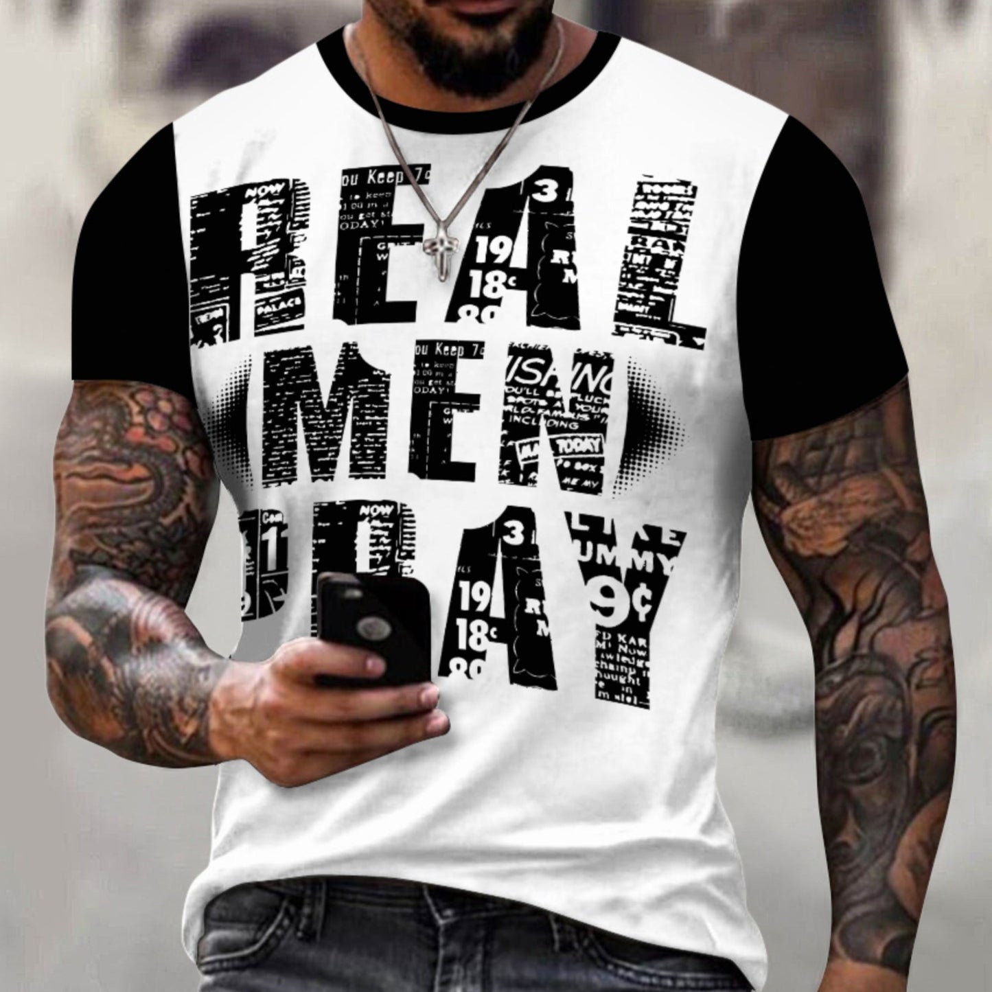 Real Men Pray - Men's Cotton Christian Tee - Various Colours