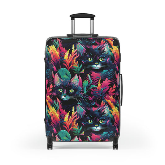 Tropical Felines - Suitcases Available in 3 Sizes (Small, Medium, & Large)