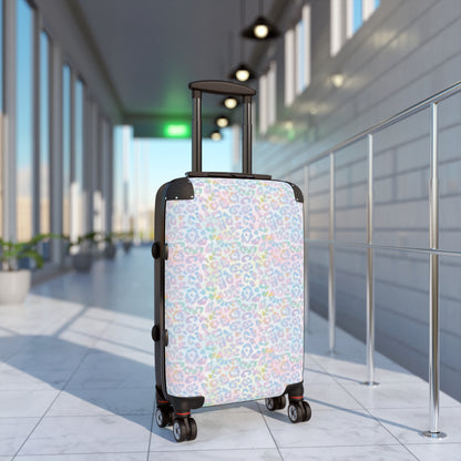 Pink Tie-Dye Leopard Print Suitcases Available in 3 Sizes (Small, Medium, & Large)