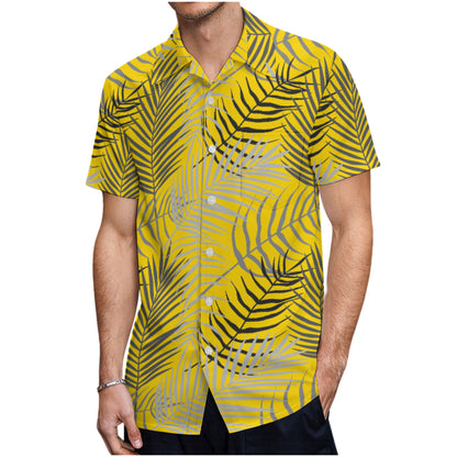 Tropical Fern Button Up Hawaiian Shirt - Perfect for your Summer Getaway!