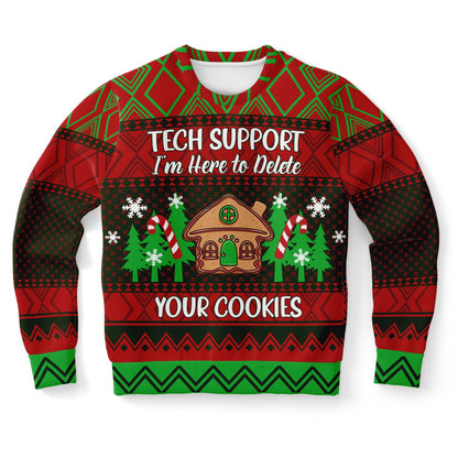 IT Tech Support Ugly Christmas Sweater - Athletic Sweatshirt