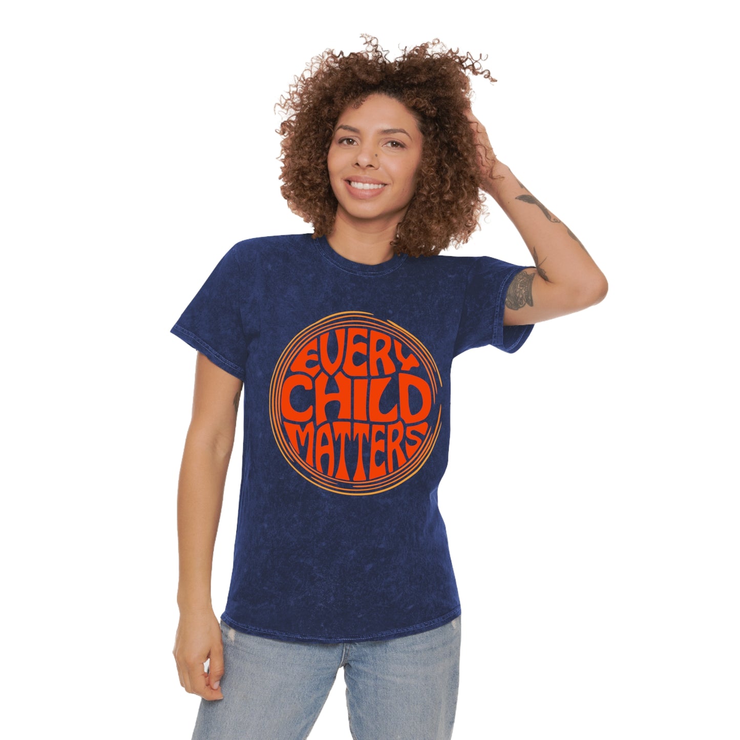 Every Child Matters | Unisex Mineral Wash T-Shirt - Retro Style